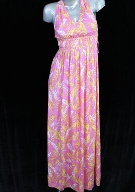 JESSICA SIMPSON | SZ SMALL | FLORAL SUMMER MAXI HALTER DRESS